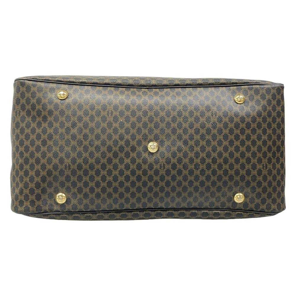 Celine Macadam Boston Bag Black Brown PVC Leather - Picture 5 of 15